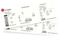 Pattern of airline ticket or boarding pass Royalty Free Stock Photo