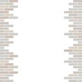 Realistic pattern. Seamless vertical pattern, grey brick wall on white background. Colorful background. Gray brick texture with Royalty Free Stock Photo