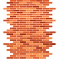 Realistic pattern. Seamless vertical pattern, red brick wall on white background. Colorful background. Red brick texture. Border, Royalty Free Stock Photo