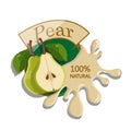 Realistic pear. Royalty Free Stock Photo