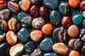 Realistic pebble marble stones seamless background