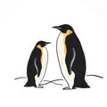 Realistic penguin family