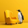 Realistic Penguin In Vray Tracing: Monochromatic Depth And Luxuriant Textures