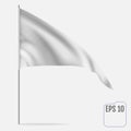 Realistic Pennant Template. Vector triangle flag mockup Royalty Free Stock Photo