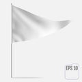 Realistic Pennant Template. Vector triangle flag mockup