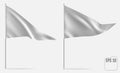 Realistic Pennant Template. Vector triangle flag mockup Royalty Free Stock Photo