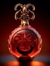 Realistic perfume bottle inspired in the Aries zodiac sign.Generative AI