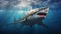 Realistic Photo Of Climbing Shark With Outstretched Paw
