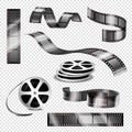 Realistic Photographic Strips And Film Reels