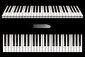 Realistic piano keys. Vector illustration. Royalty Free Stock Photo