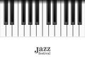 Realistic piano keys and Jazz festival text
