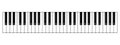 Realistic piano keys. Musical instrument keyboard. Vector illustration. Royalty Free Stock Photo
