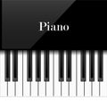 Realistic piano keys, vector