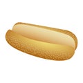 realistic picture bread for hot dog fast food icon