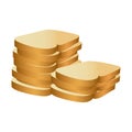 realistic picture stack slices bread bakery food