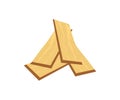 Realistic Pile of firewood on white background icon design. Grill wood.