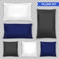 Realistic Pillows Top Transparent Set Royalty Free Stock Photo