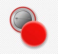 Realistic pin button Royalty Free Stock Photo