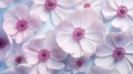 Realistic Pink Flowers On Light Blue Background: Empowering Feminine Nature-inspired Imagery