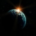 Realistic planet earth in space Royalty Free Stock Photo