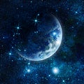 Realistic planet earth in space Royalty Free Stock Photo