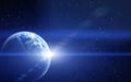 Realistic planet earth in space Royalty Free Stock Photo