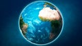 Realistic Planet Earth from space Royalty Free Stock Photo