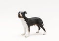 Realistic plastic toy dog isolated on white background Royalty Free Stock Photo