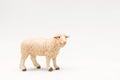 Realistic plastic toy sheep isolated on white background Royalty Free Stock Photo