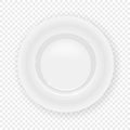 A realistic plate on an isolated transparent background.
