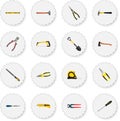 Realistic Pliers, Handle Hit, Forceps Vector Elements. Set Of Instruments Realistic Symbols Also Includes Forceps, Tape