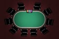 Realistic Poker Table Royalty Free Stock Photo