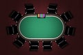 Realistic Poker Table Royalty Free Stock Photo