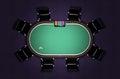 Realistic Poker Table Royalty Free Stock Photo