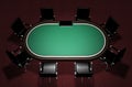 Realistic Poker Table Royalty Free Stock Photo