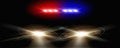 Realistic police car headlights Royalty Free Stock Photo