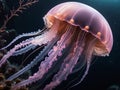 Realistic portrait of beautiful jellyfish