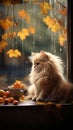 Realistic portrait of beautiful Persian cat Royalty Free Stock Photo