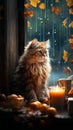 Realistic portrait of beautiful Persian cat