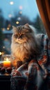 Realistic portrait of beautiful Persian cat Royalty Free Stock Photo