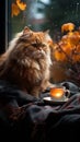 Realistic portrait of beautiful Persian cat