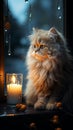 Realistic portrait of beautiful Persian cat