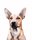 Realistic portrait of a dog. Digital art illustration