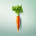 Realistic Carrot Photo With Isolated White Background