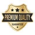 Realistic Premium Quality Badge, Genuine Product Label, Top Quality Stamp, Satisfaction Guaranteed, Best Quality Seal Vector Royalty Free Stock Photo