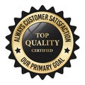 Realistic Premium Quality Badge, Genuine Product Label, Top Quality Stamp, Satisfaction Guaranteed, Best Quality Seal Vector Royalty Free Stock Photo