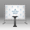 Realistic Press Wall Mockup