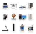 Realistic Print industry icons Royalty Free Stock Photo