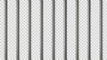 Realistic prison metal bars. Prison fence. Jail grates. Iron jail cage. Metal rods. Criminal grid background. Vector