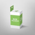 Realistic product package box mock-up with hang slot 3